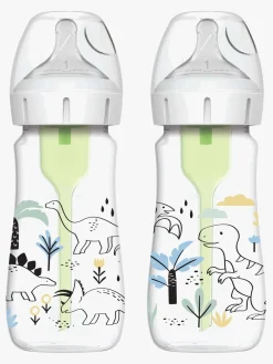 Dr. Brown's WideNeck Options+ Sutteflasker 270 ml 2-Pak, Hvid