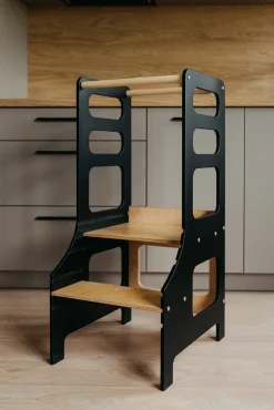 Duck Woodworks Justerbart Læringstårn, Sort