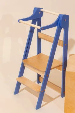 Duck Woodworks Sammenklappeligt Læringstårn, Blå