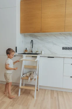 Duck Woodworks Sammenklappeligt Læringstårn, Hvid