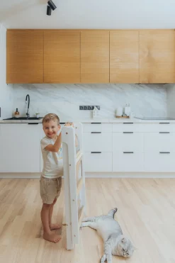 Duck Woodworks Sammenklappeligt Læringstårn, Hvid