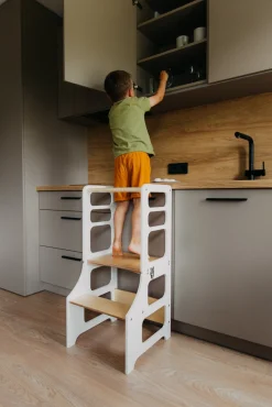 Duck Woodworks Sammenklappeligt Læringstårn, Hvid