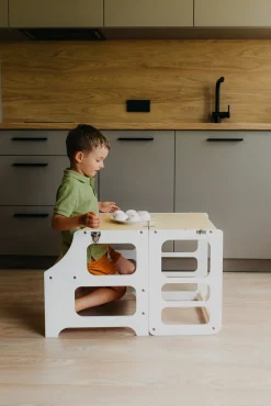 Duck Woodworks Sammenklappeligt Læringstårn, Hvid