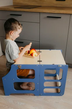 Duck Woodworks Sammenklappeligt Læringstårn, Blå