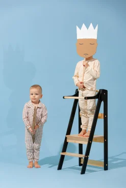 Duck Woodworks Sammenklappeligt Læringstårn, Sort