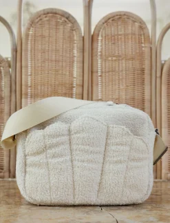 Elodie Cross Body Pusletaske, White Bouclé