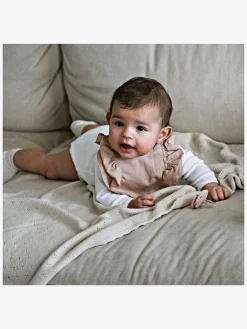 Elodie  Pointelle-strikket Tæppe 100x75, Creamy White