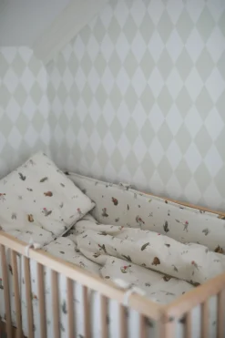 Elsa Beskow Tomtebobarnen Sengesæt 100 x 130 Tremmeseng, Beige