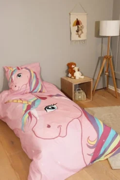 Enhjørning Sengesæt 150x210, Pink