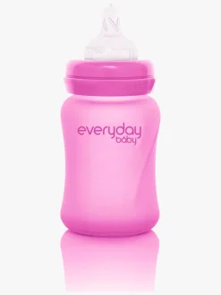 Everyday Baby Varmeindikator Sutteflaske Glas 150 ml, Cerise