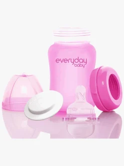 Everyday Baby Varmeindikator Sutteflaske Glas 150 ml, Cerise