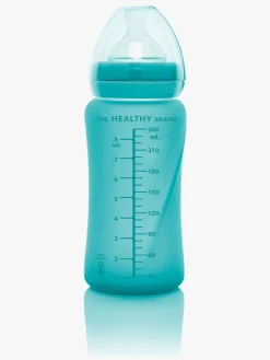 Everyday Baby Varmeindikator Sutteflaske Glas 240 ml, Turkis