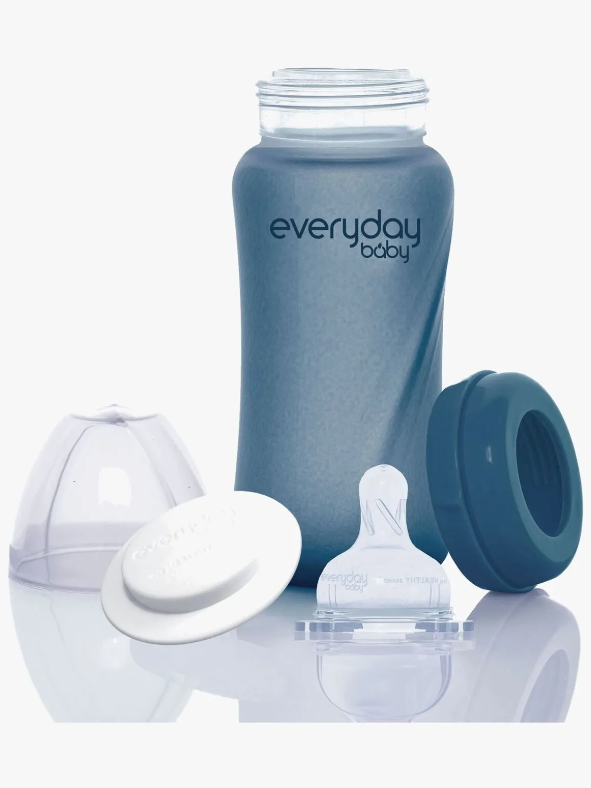 Everyday Baby Varmeindikator Sutteflaske Glas 240 ml Blåbær