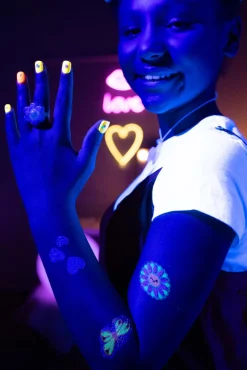 FAB LAB Glow In The Dark Glitter Tatoveringssæt
