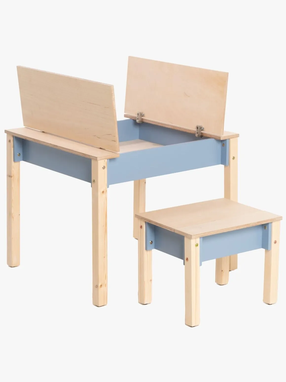 Family-scl Smart Opbevaring Bord med Stol, Dusty Blue