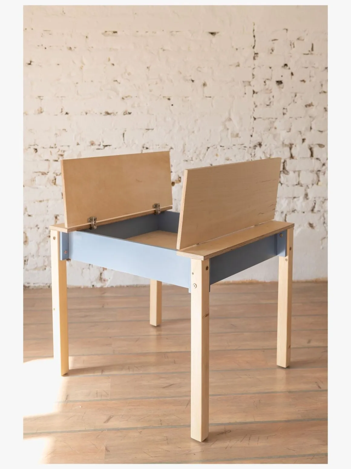 Family-scl Smart Opbevaring Bord med Stol, Dusty Blue