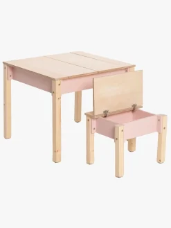 Family-scl Smart Opbevaring Bord med Stol, Pink