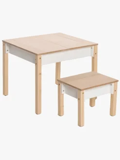 Family-scl Smart Opbevaring Bord med Stol, Hvid