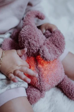 Flow Bamse  Med Natlampe George, Pink