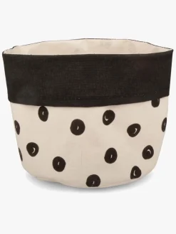 Form Living Opbevaringskurv Prikket Stor, Beige/Sort