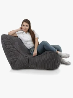 Furini Flavio Sækkestol Velour, Mørkegrå