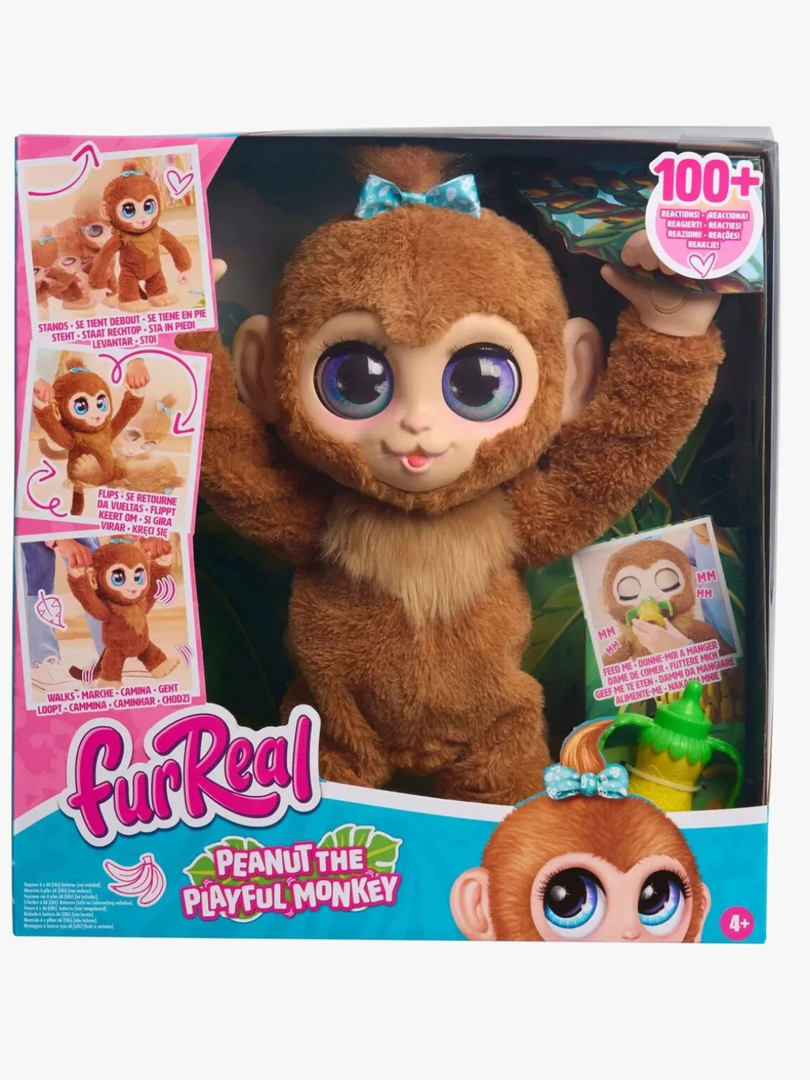 FurReal Peanut The Playful Monkey Interaktiv Abe 38 cm