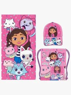 Gabby's Dollhouse Sæt med Kasket, Håndklæde & Gymnastikpose