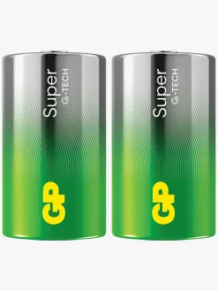 GP Super Alkaline G-TECH D/LR20 Batterier 2-Pak
