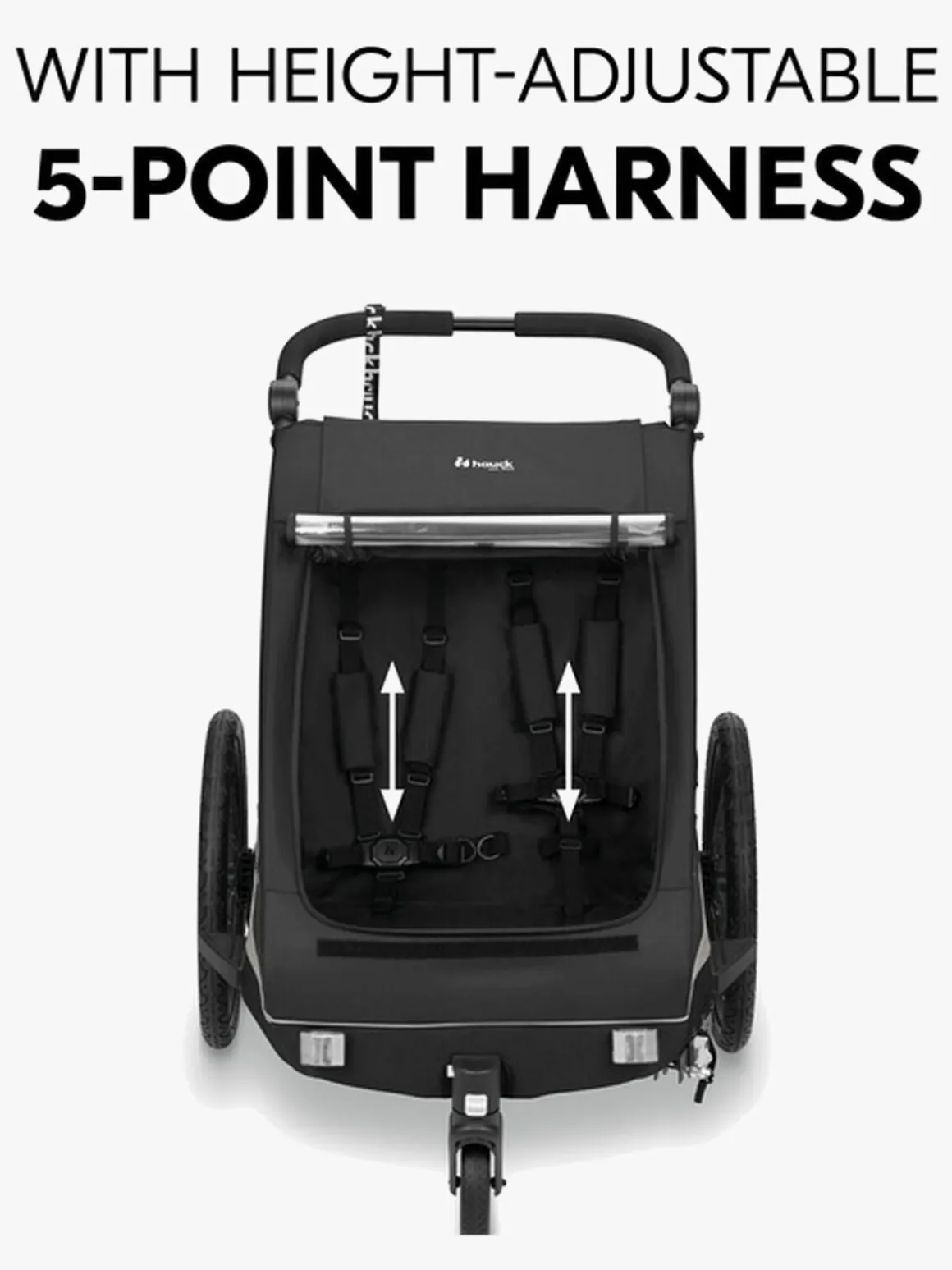 Hauck Dryk Duo Plus Cykelanhænger, Black