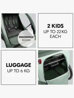 Hauck Dryk Duo Plus Cykelanhænger, Dark Green