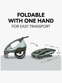 Hauck Dryk Duo Plus Cykelanhænger, Dark Green