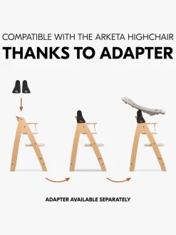 Hauck Eco 3-i-1 Skråstol til Højstol, Light Grey