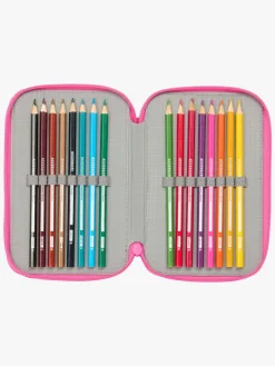 Hello Kitty Kuromi Penalhus med 3 Rum, Lyserød/sort