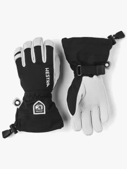 Hestra Army Leather Heli Ski Handsker, Sort
