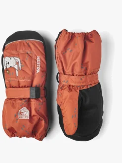 Hestra Vanter Baby Zip Long, Orange Print