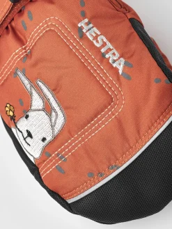 Hestra Vanter Baby Zip Long, Orange Print