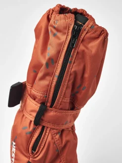 Hestra Vanter Baby Zip Long, Orange Print