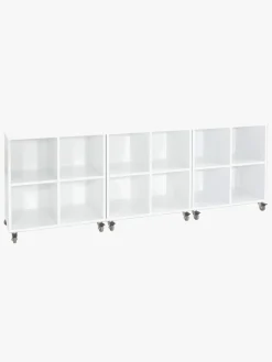 Hoppekids Bogreol m. Hjul, Hvid