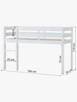 Hoppekids ECO Comfort  Halvhøj Højseng 70x160, Hvid