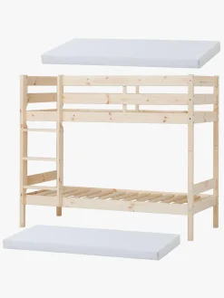 Hoppekids ECO Comfort Køjeseng med 2 stk. Skummadrasser 70x160, Træ