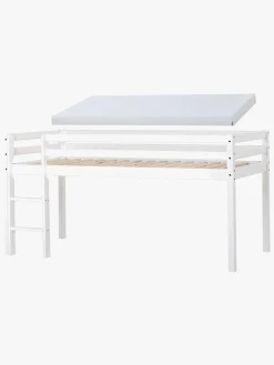 Hoppekids Halvhøj Seng med Skummadras 90x200, Hvid