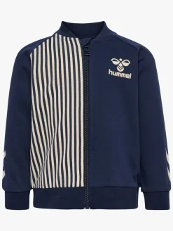 Hummel Stripy Full-Zip Trøje, Black Iris