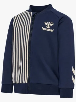 Hummel Stripy Full-Zip Trøje, Black Iris