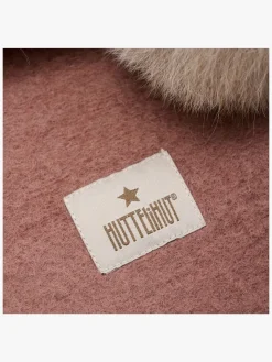 Huttelihut Elefanthue i Uld med Pomponer, Burlwood