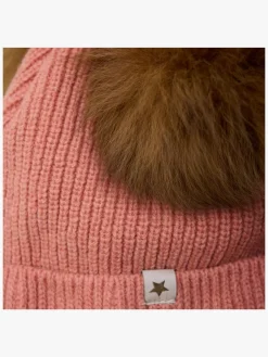 Huttelihut Hue Merinould med Pomponer Alpaka, Burlwood