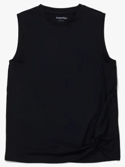 Hyperfied Jersey Knot Tank Top, Anthracite