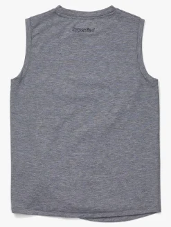 Hyperfied Jersey Knot Tank Top, Grey Melange
