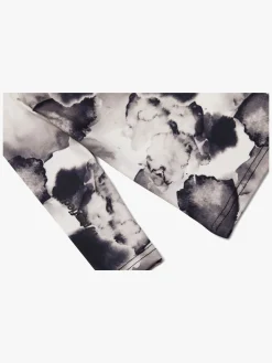 Hyperfied Long Sleeve Logo Top, Black/Grey Watercolor