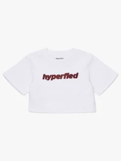 Hyperfied Short Sleeve Logo Sweatshirt, Snow White