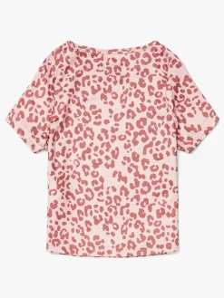 Hyperfied Short Sleeve Logo Top, Pink Leo